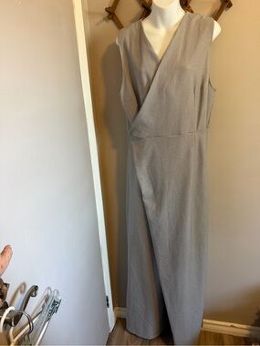 MEG Megan Kinney Airflow Wide Leg Jumpsuit Grey Large